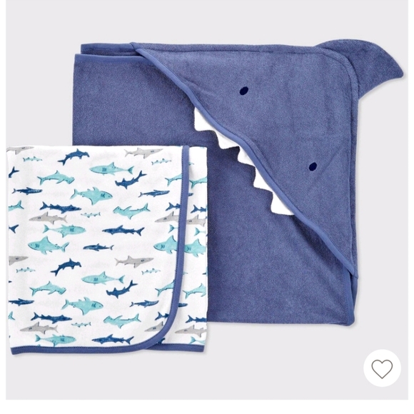 Carter's Other - Carter's Just One You  Baby Boys Shark Hooded Bath Towel
